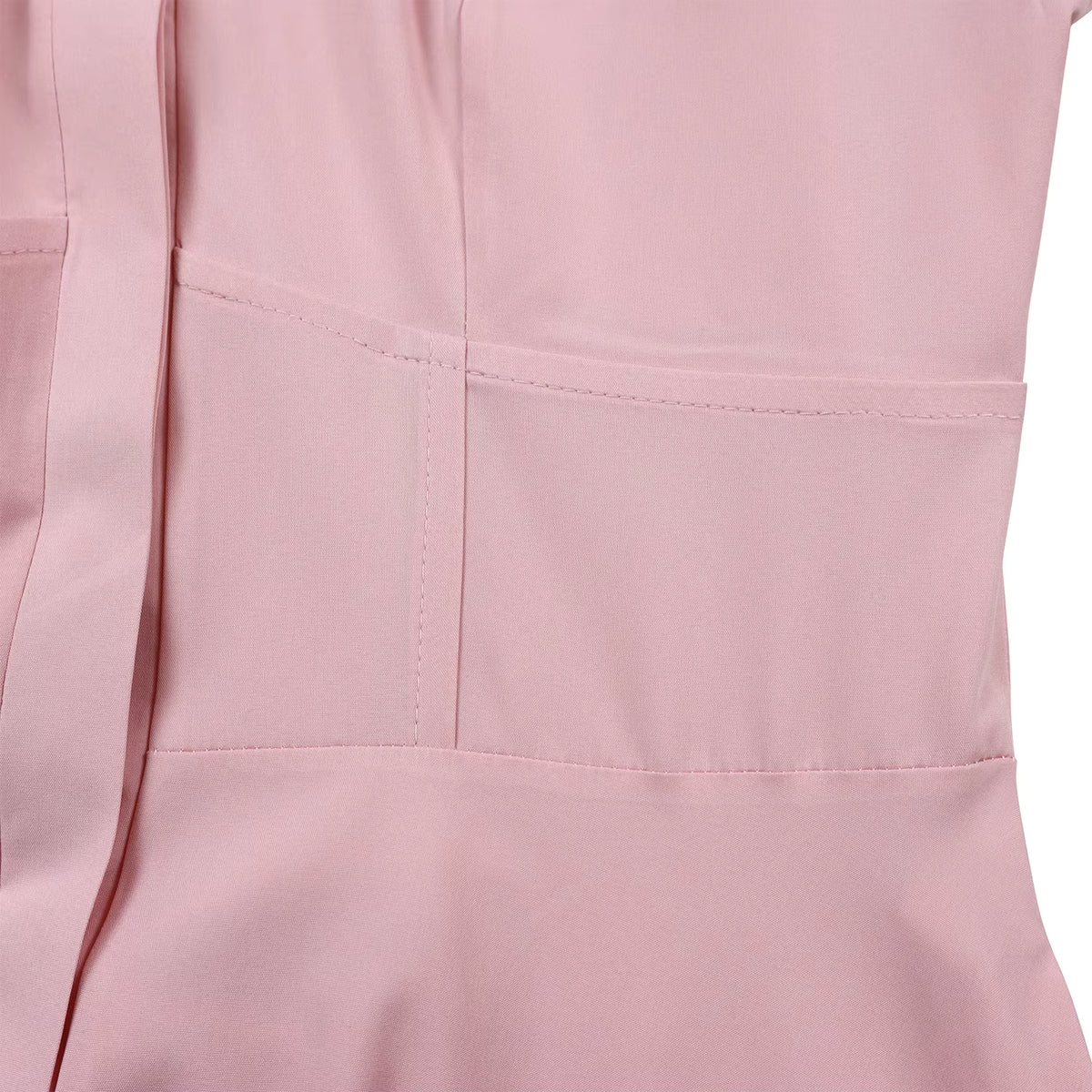 Robe Années 40 Rose Longue
