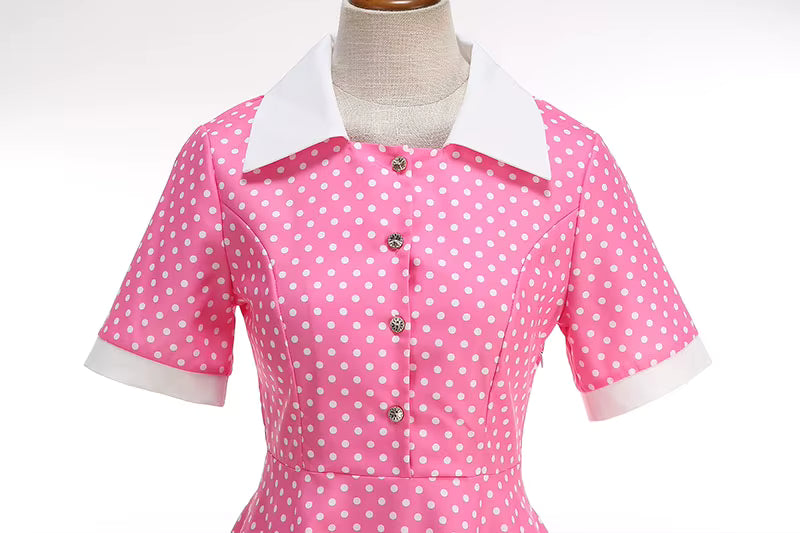 Robe Année 50 Rose Pois