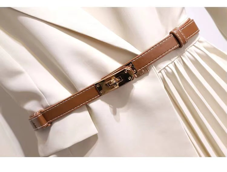 Robe Année 40 50 Classique Blanc