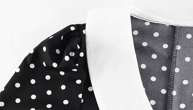 Robe Droite à Pois Vintage