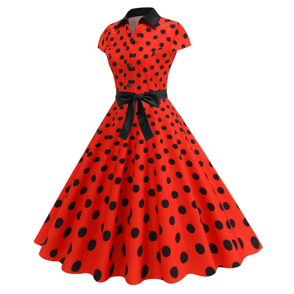 Robe Rockabilly Année 50 Rouge