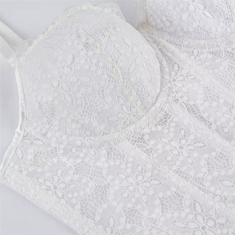 Haut Vintage Bustier Blanc