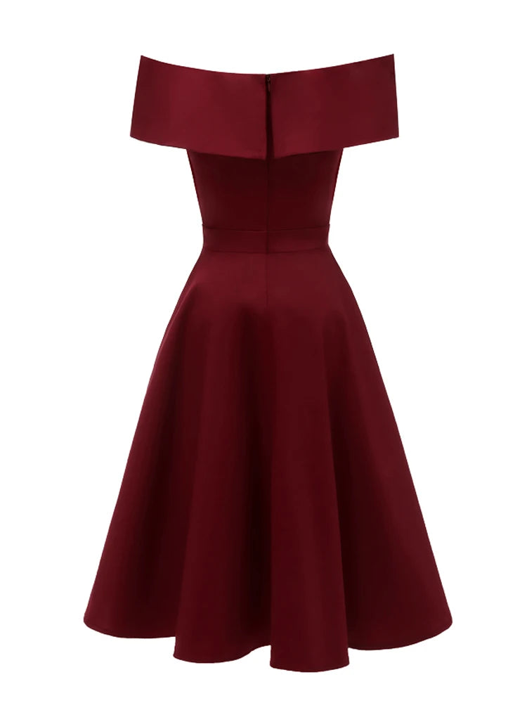 Robe Année 50 Chic Rouge