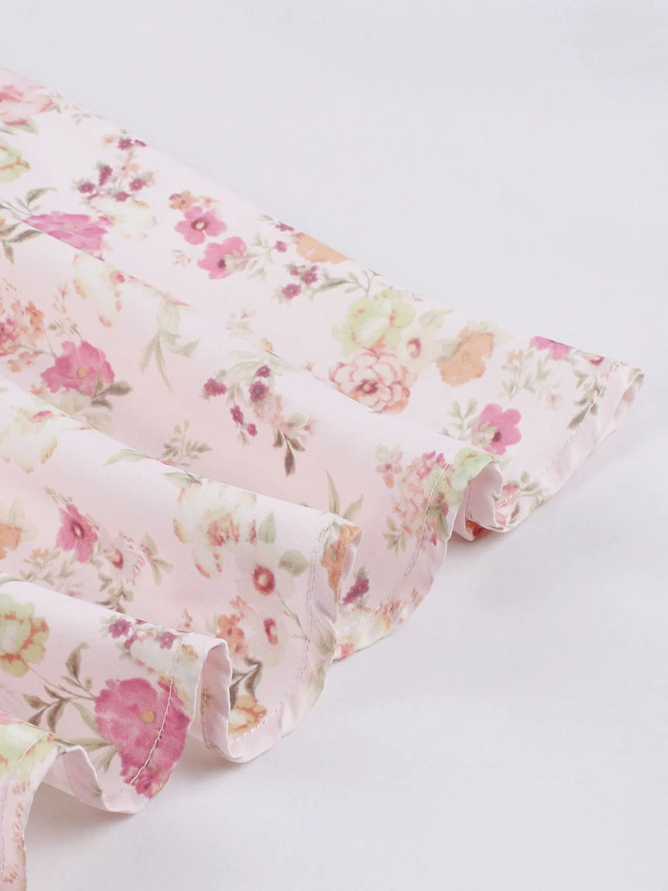 Robe de Cérémonie Vintage Fleurie Rose