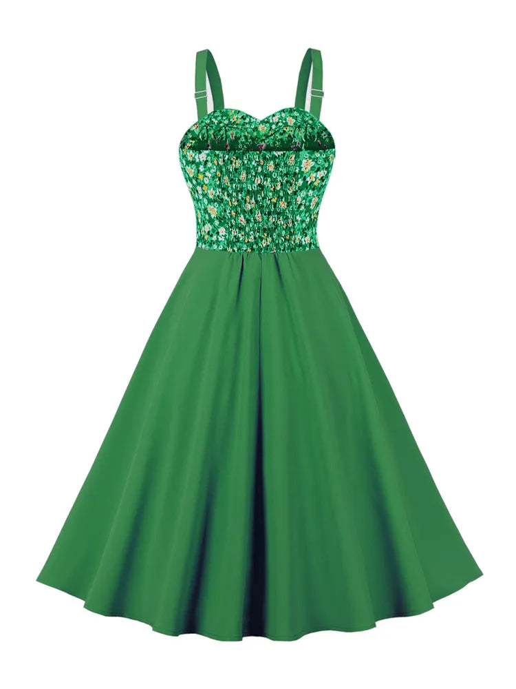 Robe Année 50 Pin Up pas Cher Bouquet