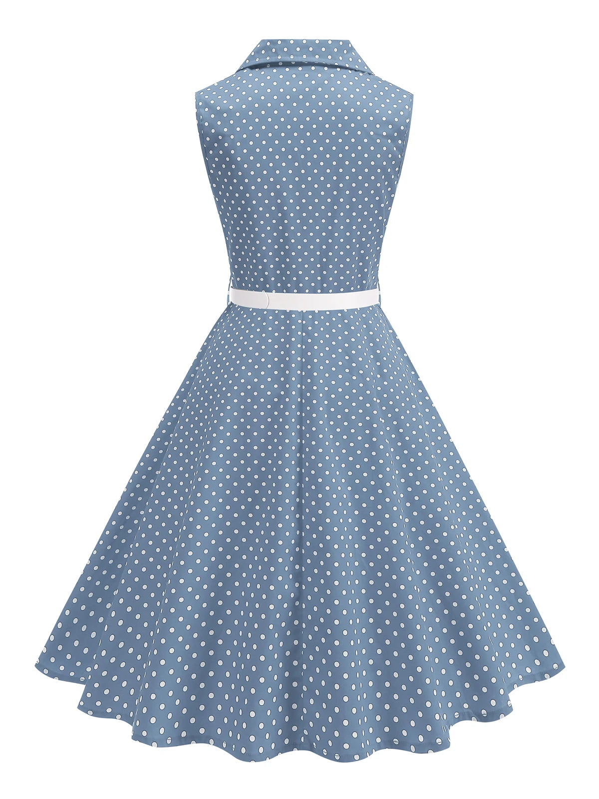 Robe Vintage Chic Rétro Bleu