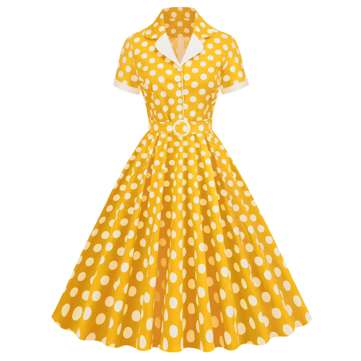 Robe Vintage Année 40 Jaune Pas cher