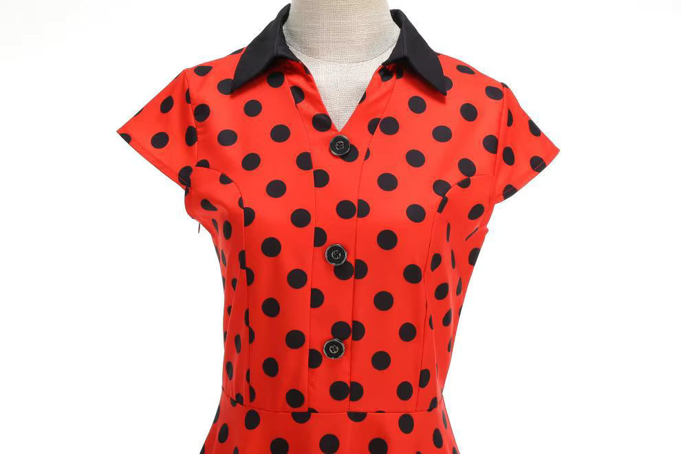 Robe Rockabilly Année 50 Rouge