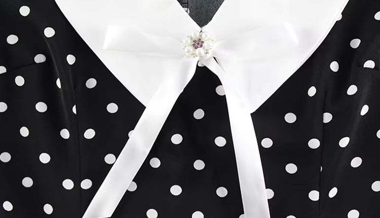 Robe Droite à Pois Vintage