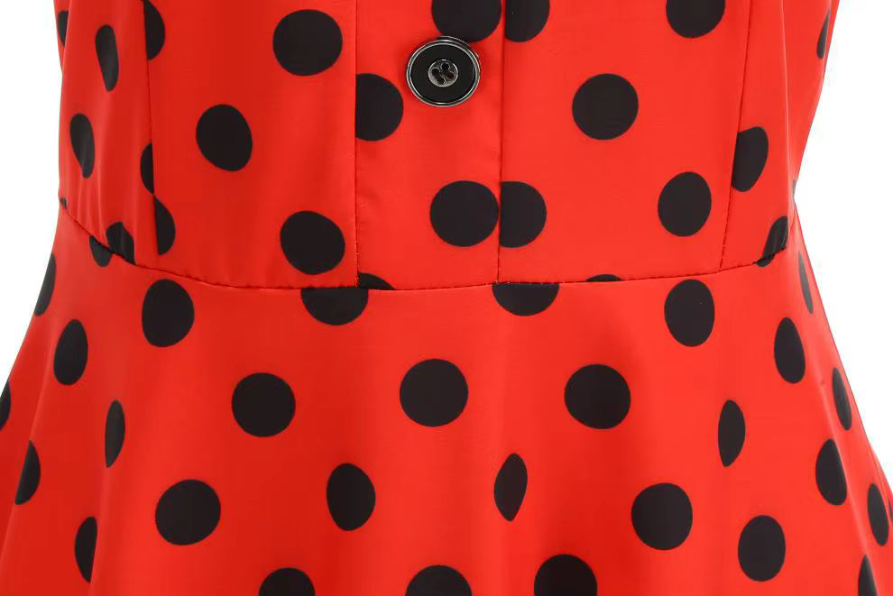 Robe Rockabilly Année 50 Rouge