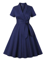 Robe Année 50 Grande Taille Bleue