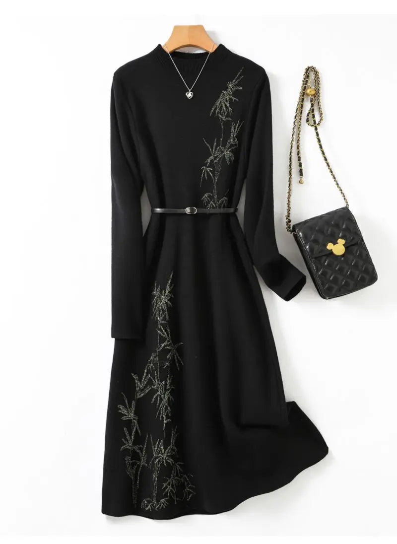 Robe Longue Style Année 70 Noire