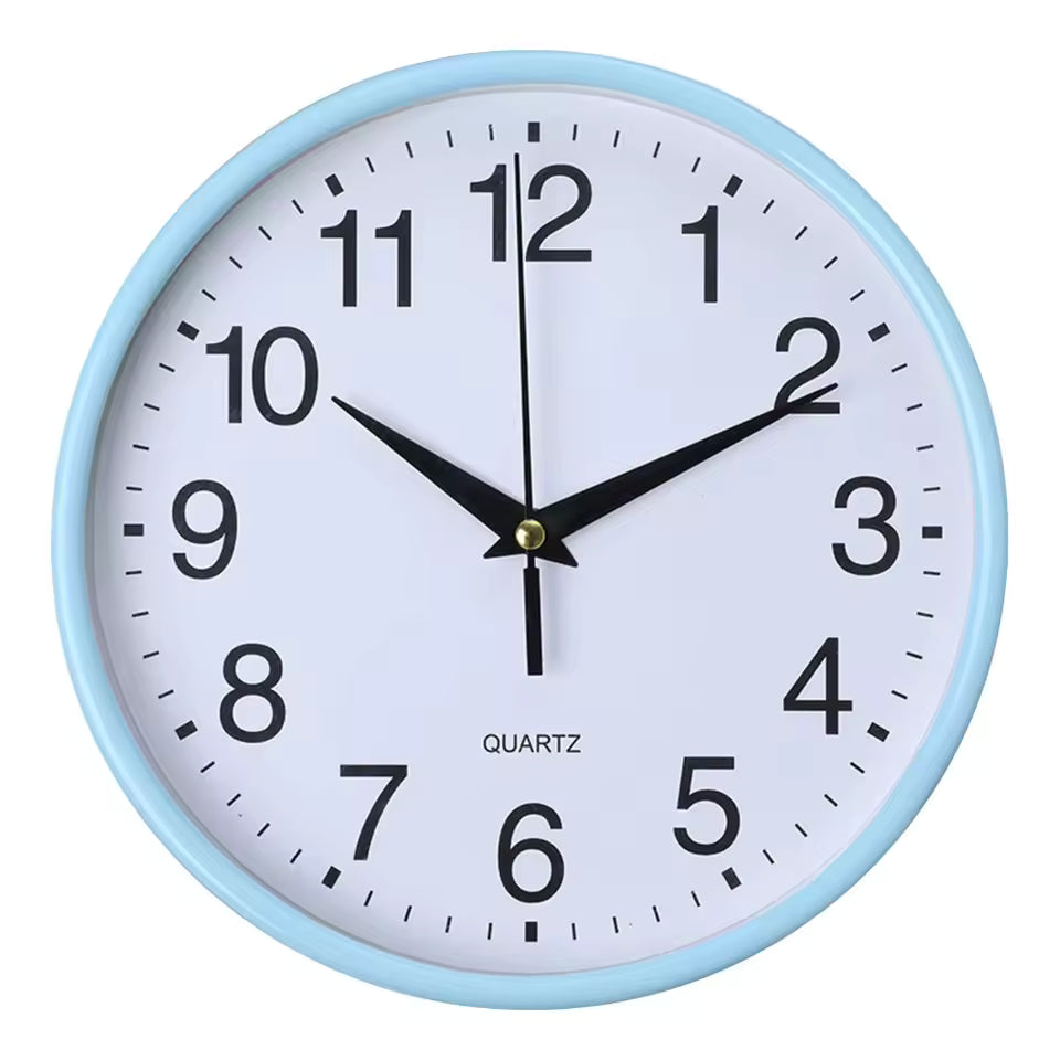 Horloge Murale Vintage Carrée Bleue Silencieuse
