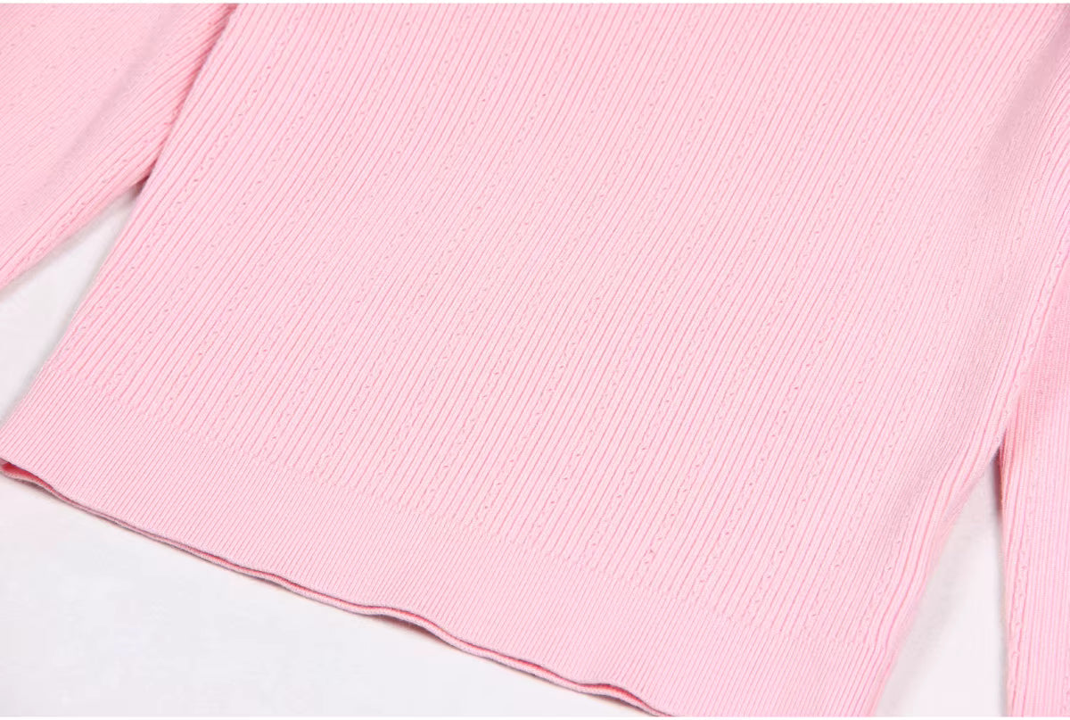 Pull Vintage Manches Longues Rose