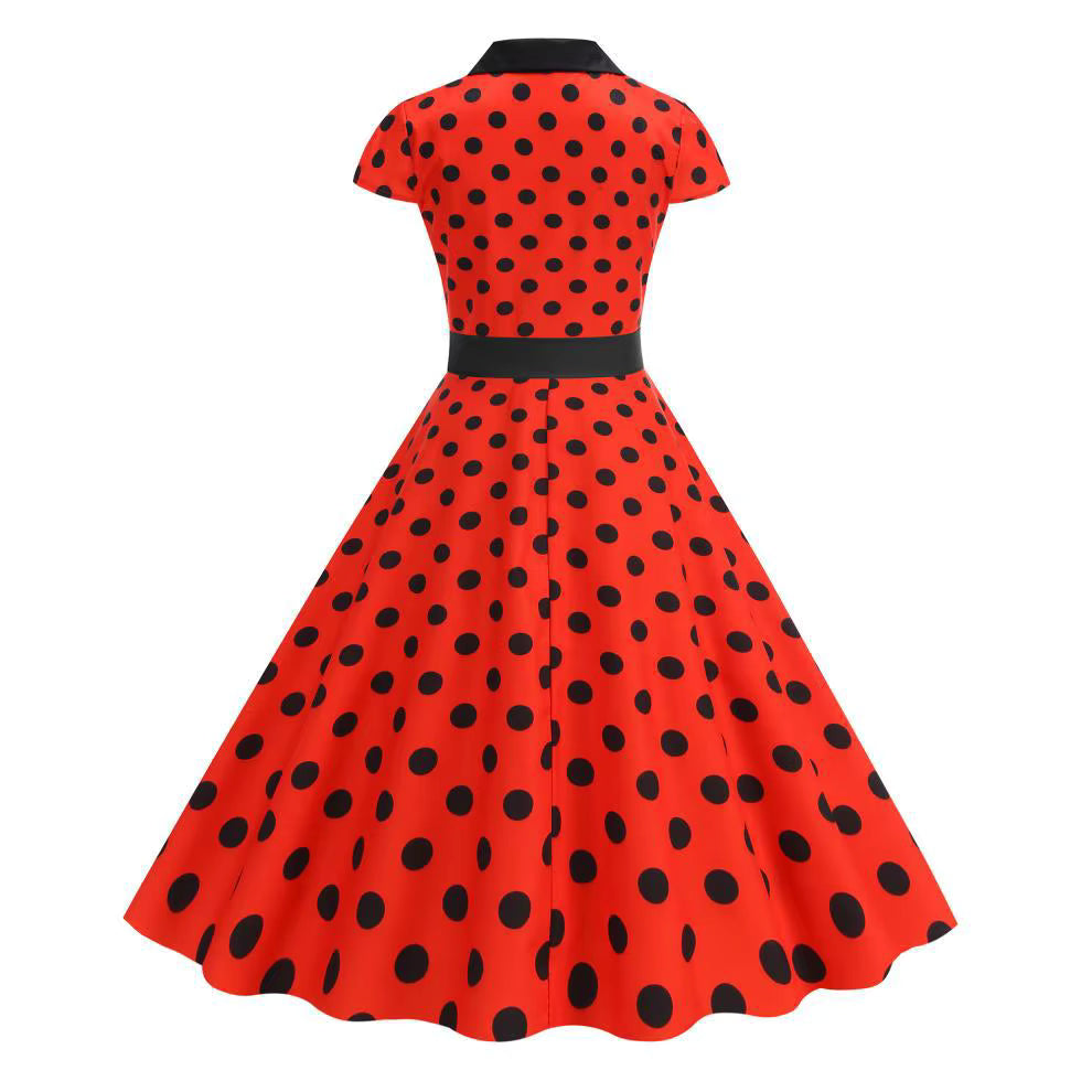 Robe Rockabilly Année 50 Rouge
