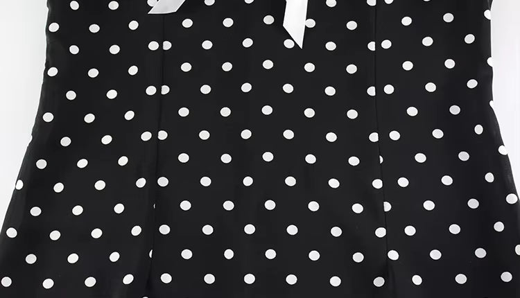 Robe Droite à Pois Vintage