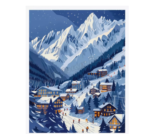 Affiche Chamonix Vintage - Louise Vintage