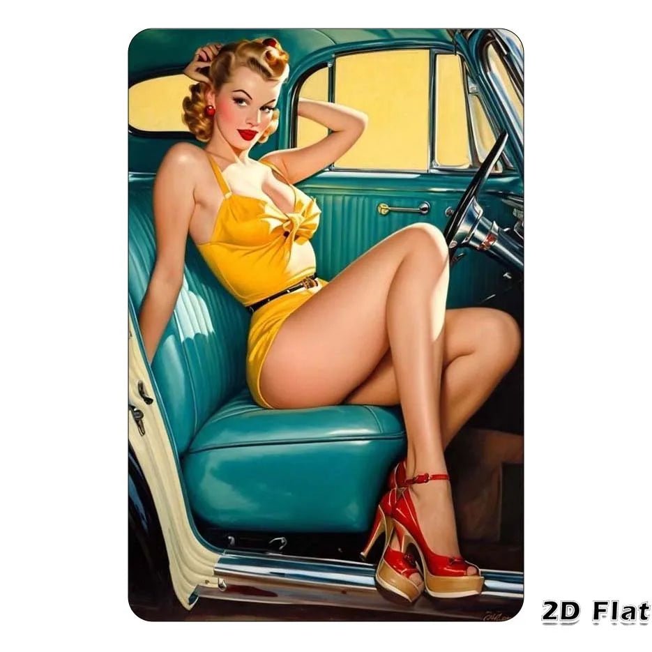 Affiche Vintage Pin Up Bateau - Louise Vintage