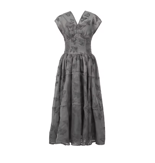 Années 40 Robe de Bal Gris - Louise Vintage