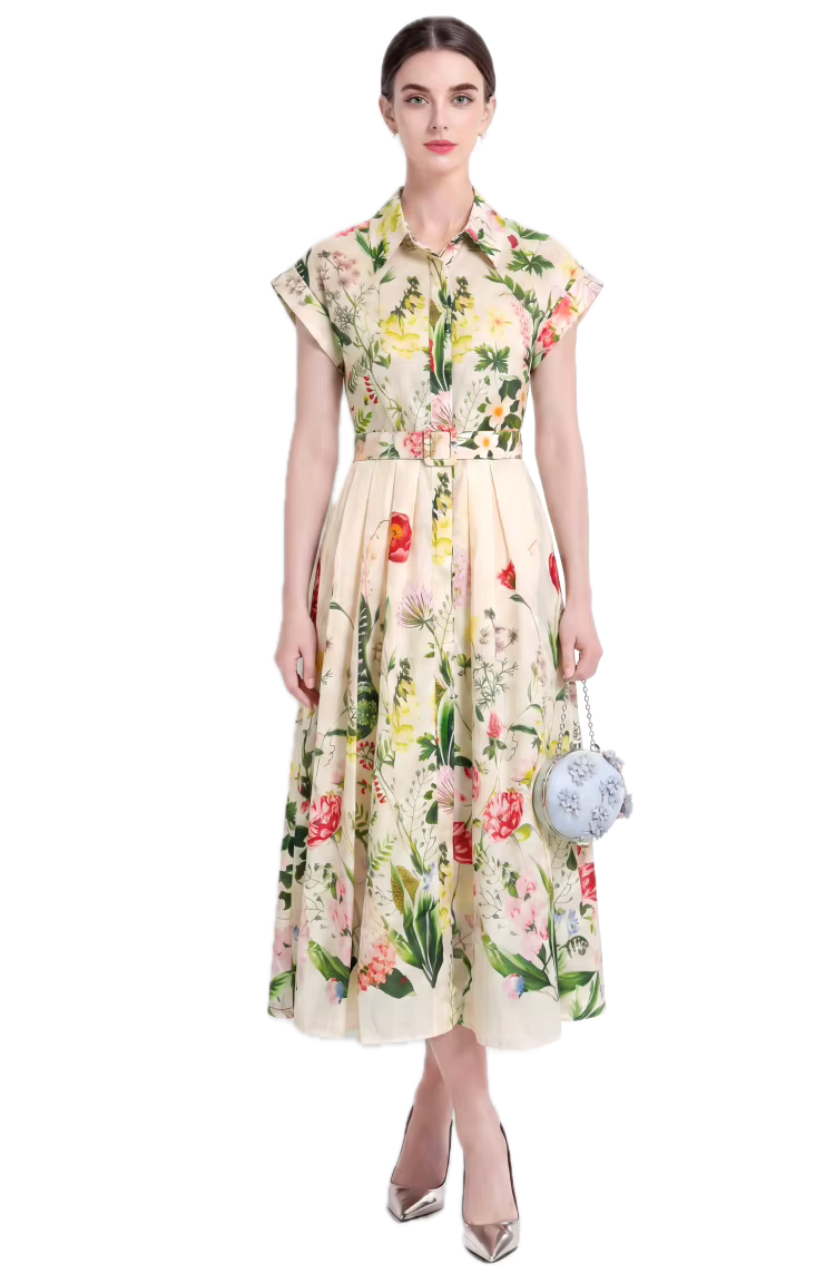 Années 40 Robe Vintage Fleurie - Louise Vintage
