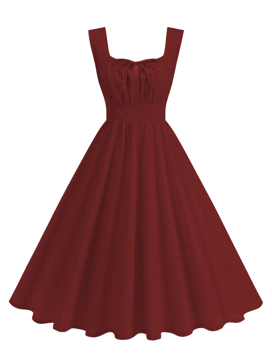 Années 60 Robe Vintage Bordeaux - Louise Vintage