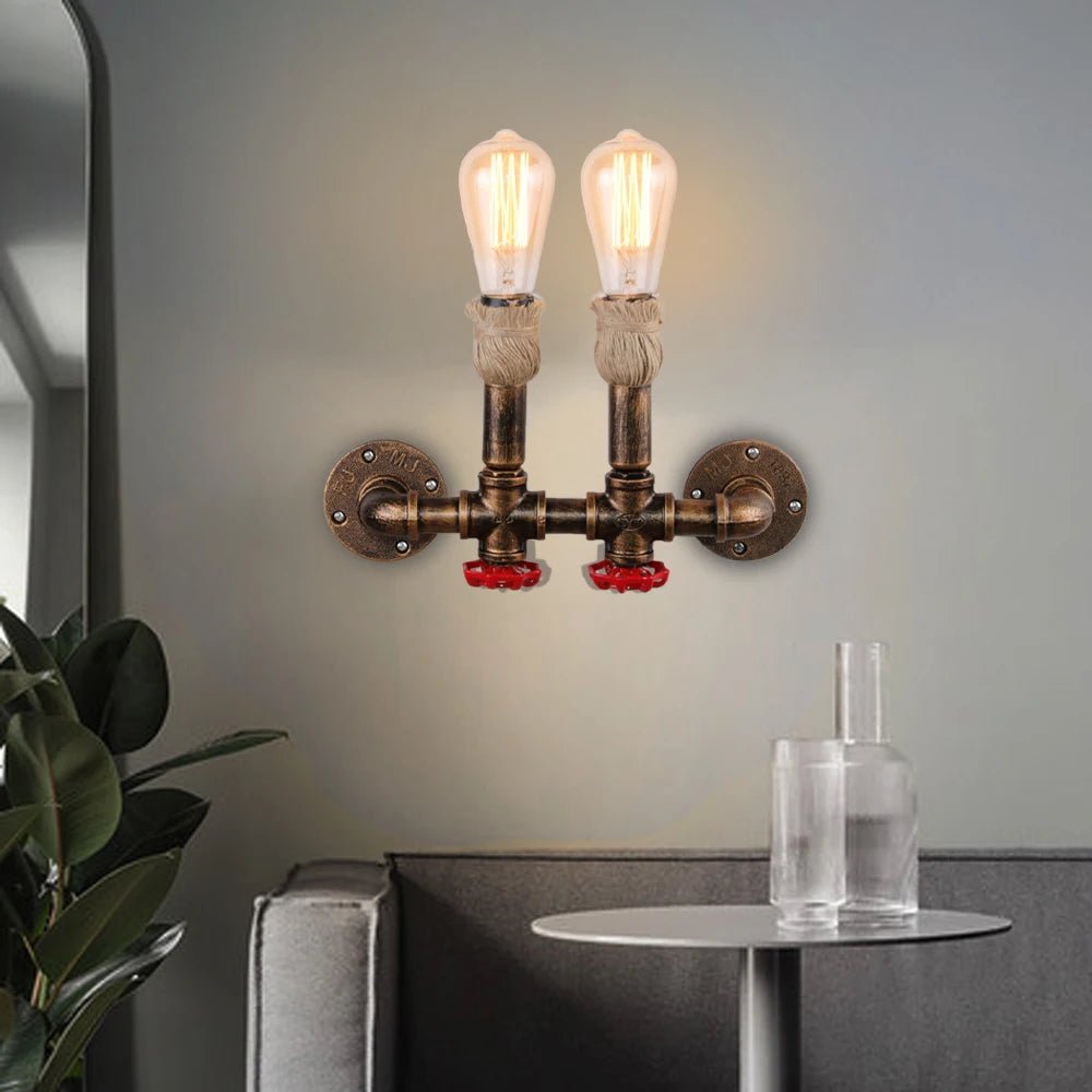 Applique Murale Industrielle Vintage Double Ampoule - Louise Vintage