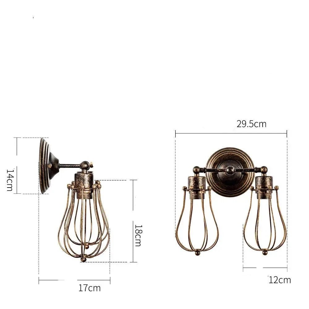 Applique Murale Industrielle Vintage Double Extension - Louise Vintage
