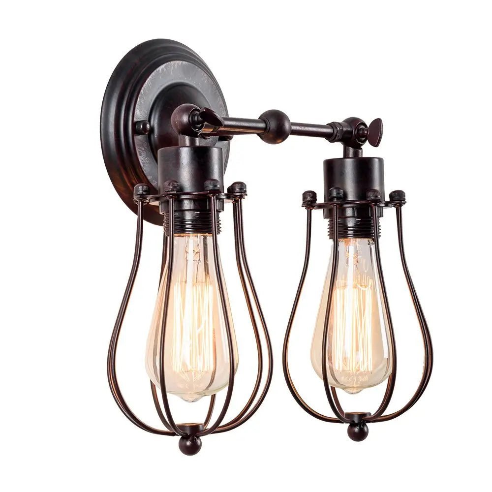 Applique Murale Industrielle Vintage Double Fer - Louise Vintage