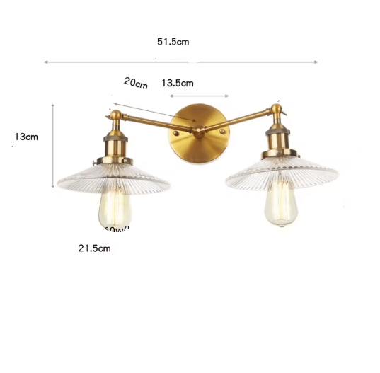 Applique Murale Vintage 2 Lampes Bar - Louise Vintage