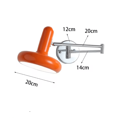 Applique Murale Vintage Spot Ajustable Orange - Louise Vintage