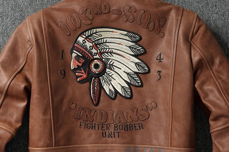 Aviateur Blouson Cuir - Louise Vintage