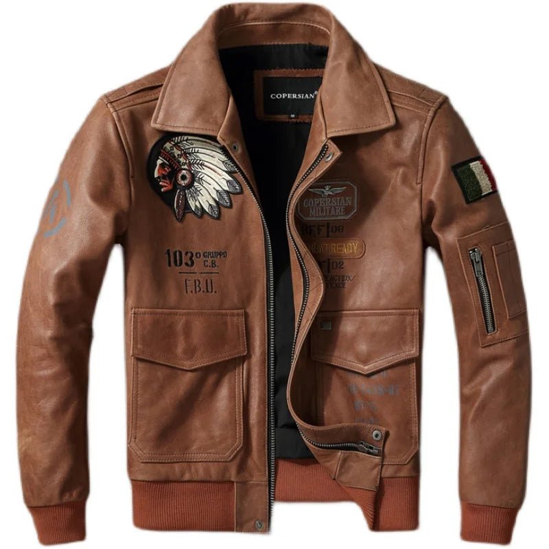 Aviateur Blouson Cuir - Louise Vintage