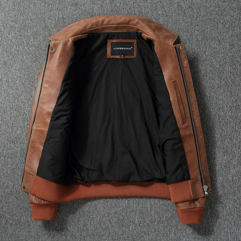 Aviateur Blouson Cuir - Louise Vintage