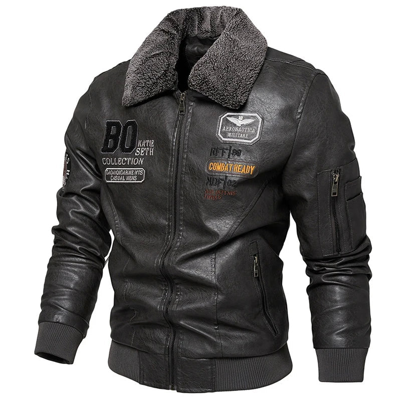 Aviateur Blouson Gris - Louise Vintage