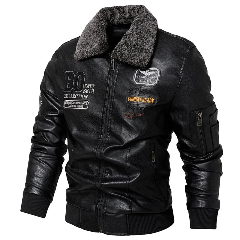 Aviateur Blouson Noir - Louise Vintage