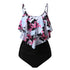 Bikini Taille Haute Vintage Noir Fleurs - Louise Vintage