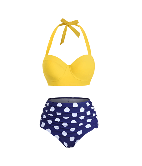 Bikini Taille Haute Vintage Push up - Louise Vintage