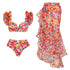 Bikini Taille Haute Vintage Rose fleurs - Louise Vintage