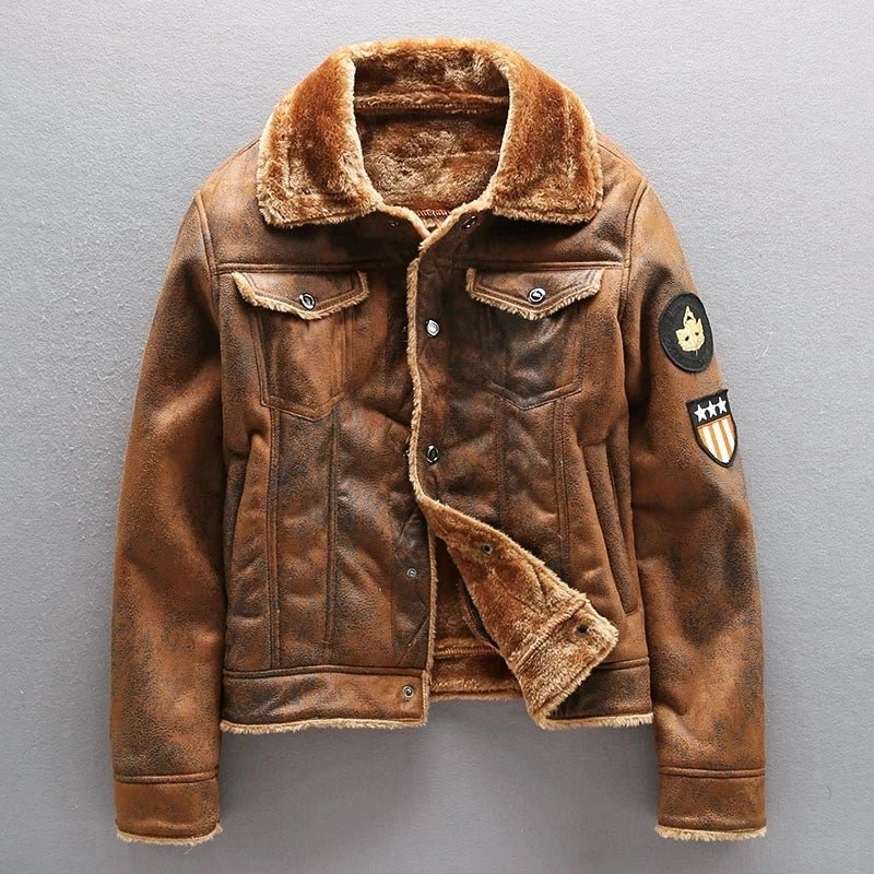 Blouson Aviateur Américain Seconde Guerre Mondiale Marron - Louise Vintage