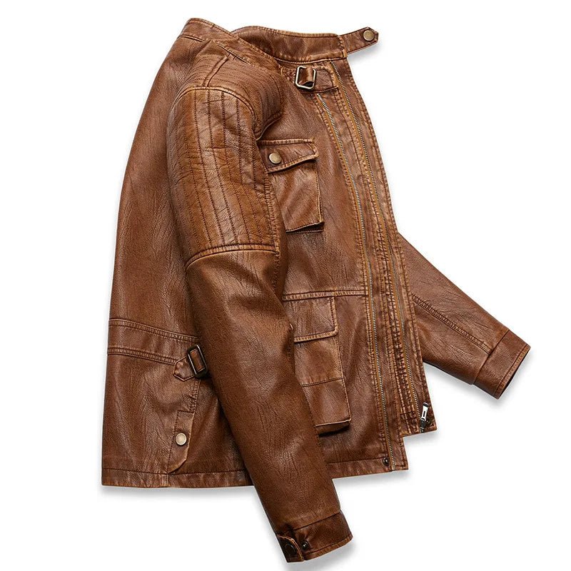 Blouson Aviateur Avec maxi poches Marron - Louise Vintage