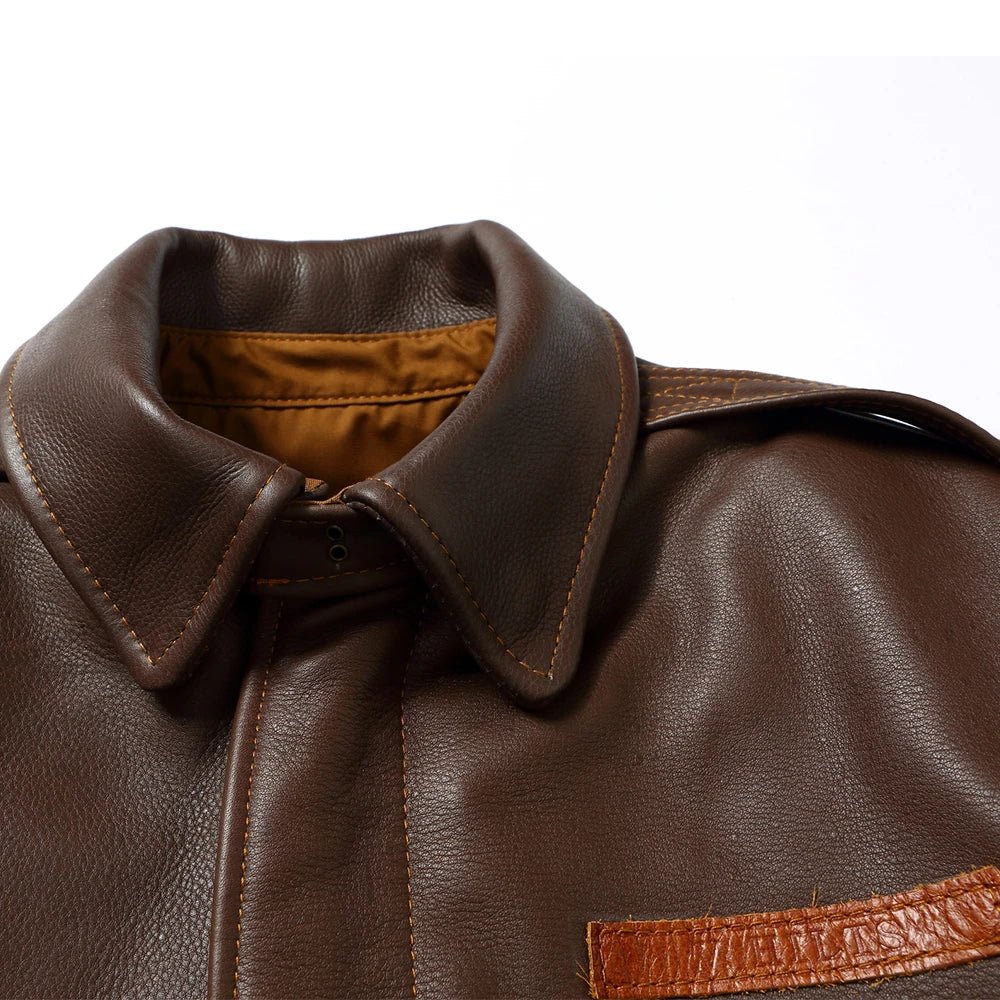 Blouson Aviateur Cuir Garcon - Louise Vintage