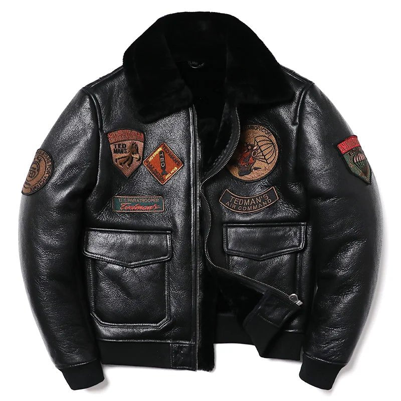 Blouson aviateur laine sale