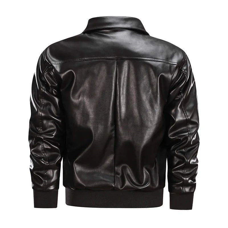 Blouson Aviateur Homme Américain Marron - Louise Vintage