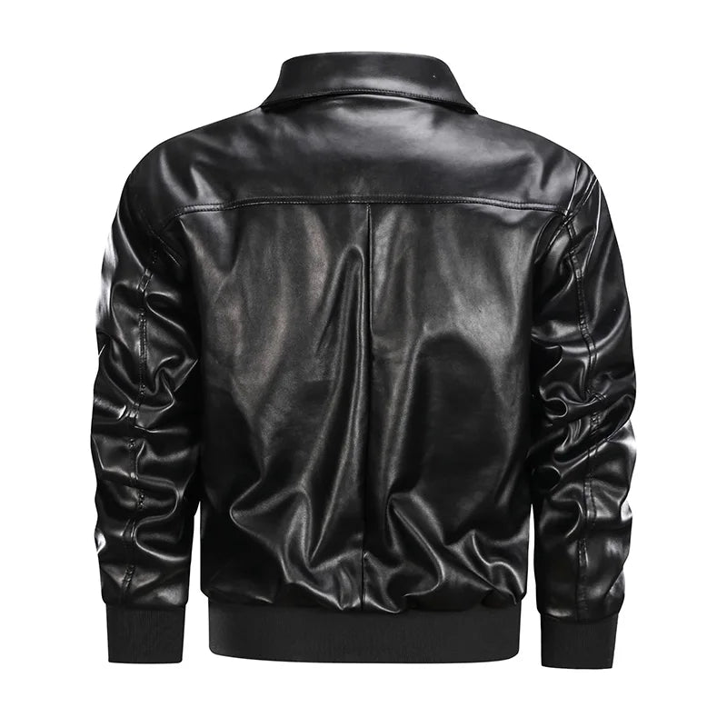 Blouson Aviateur Homme Américain Noir - Louise Vintage