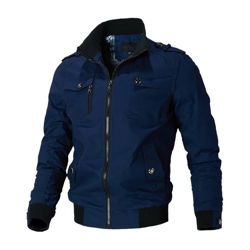 Blouson Aviateur Homme Bleu - Louise Vintage