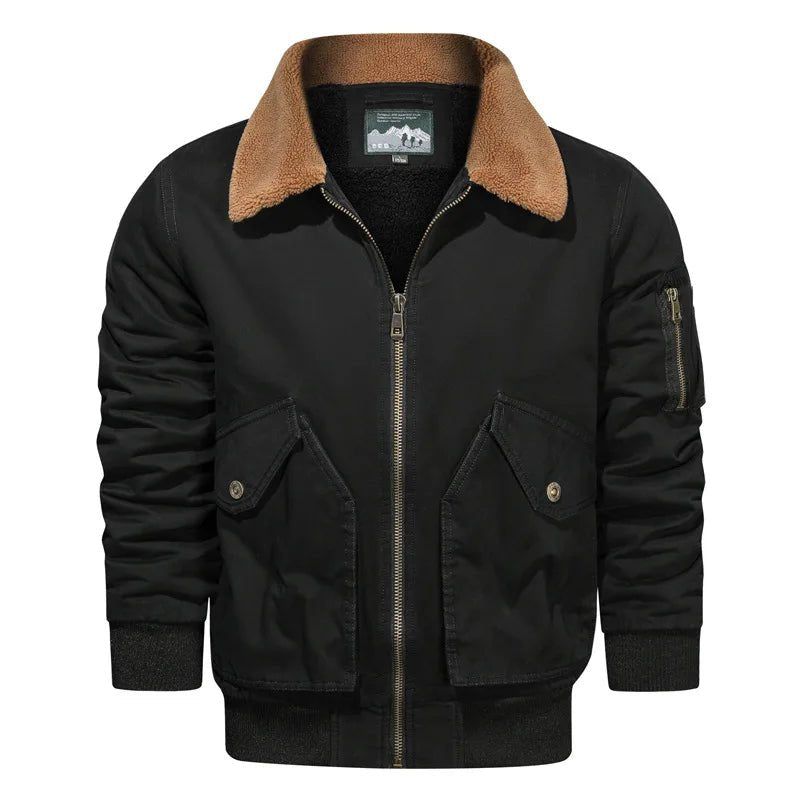 Blouson Aviateur Noir Homme - Louise Vintage
