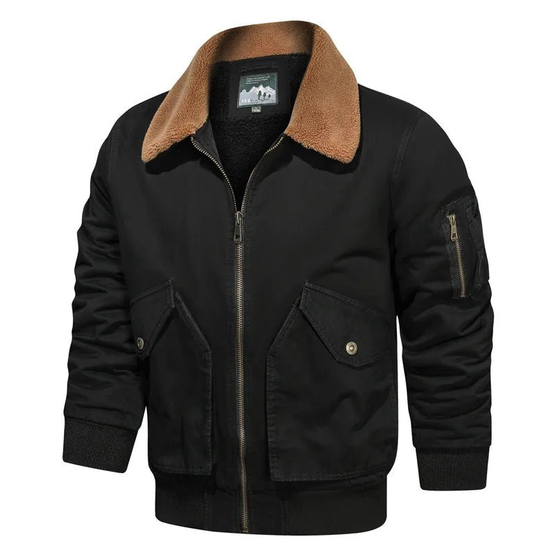 Blouson Aviateur Noir Homme - Louise Vintage