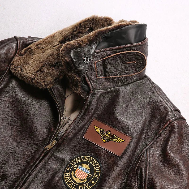 Blouson Cuir Aviateur Américain - Louise Vintage