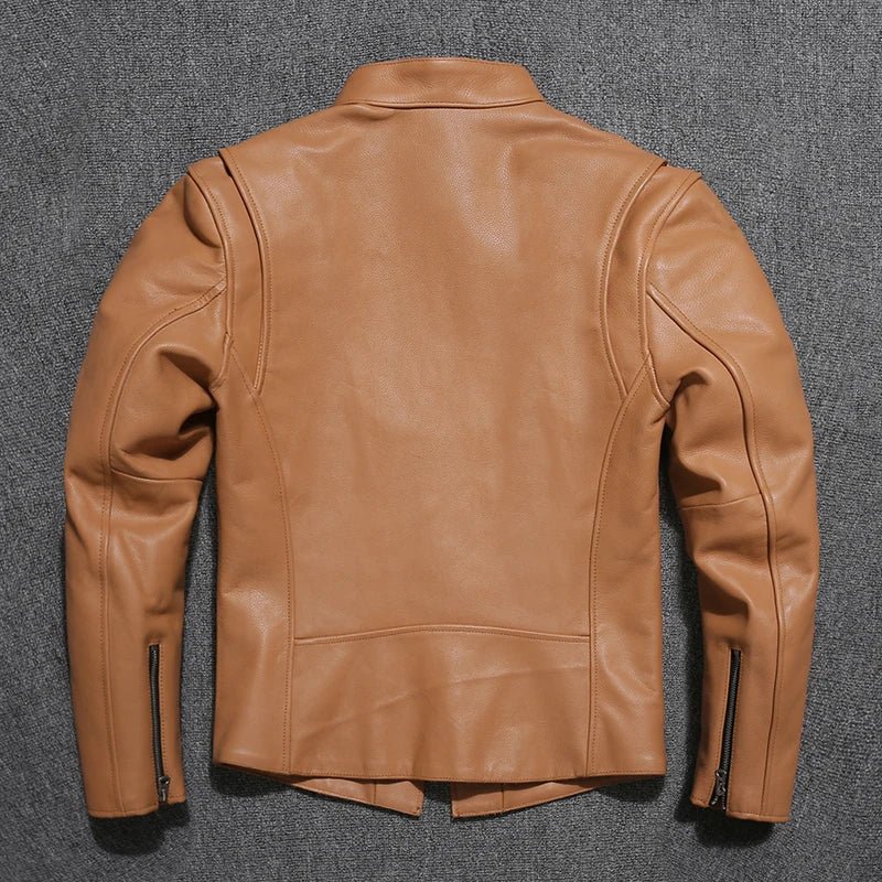 Blouson Cuir Aviateur Marron - Louise Vintage