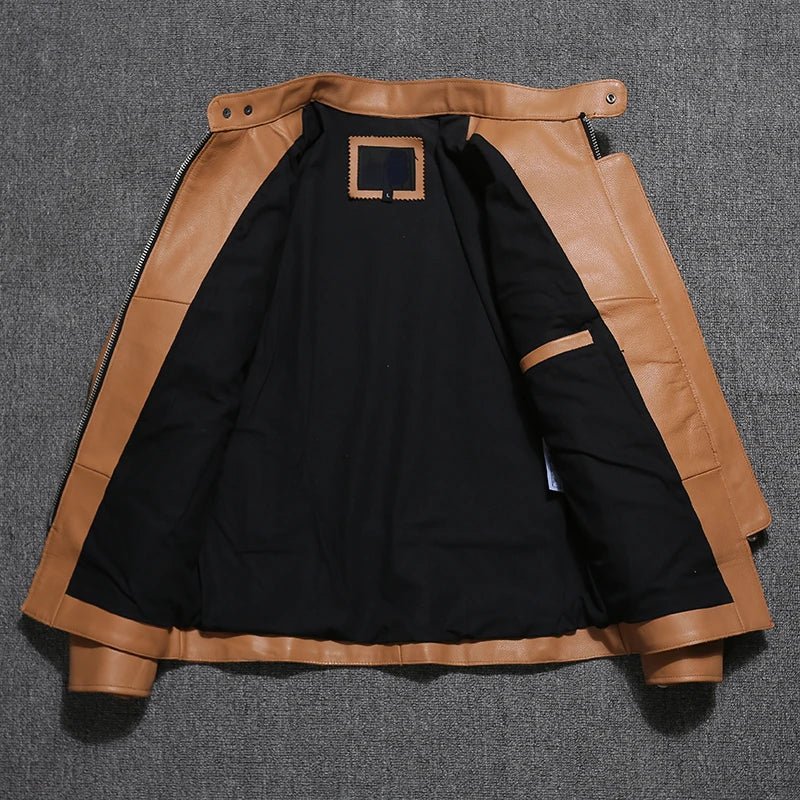 Blouson Cuir Aviateur Marron - Louise Vintage